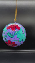 Load and play video in Gallery viewer, Dove with Red Flower Large Ornament
